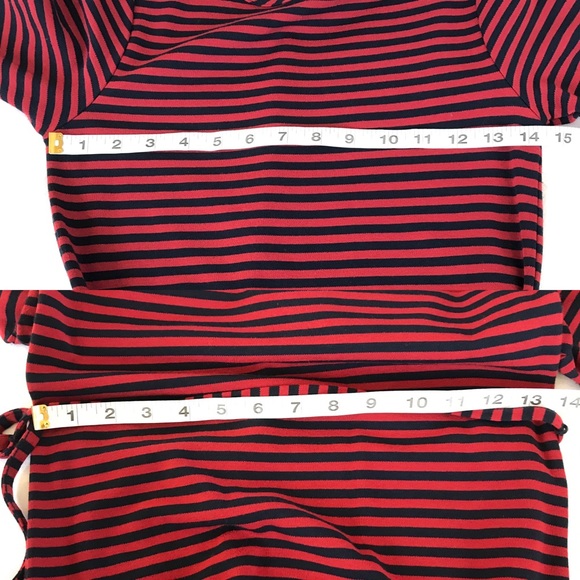 Boden Red Stripe Below Knee Pencil Dress WH507 - Picture 11 of 11